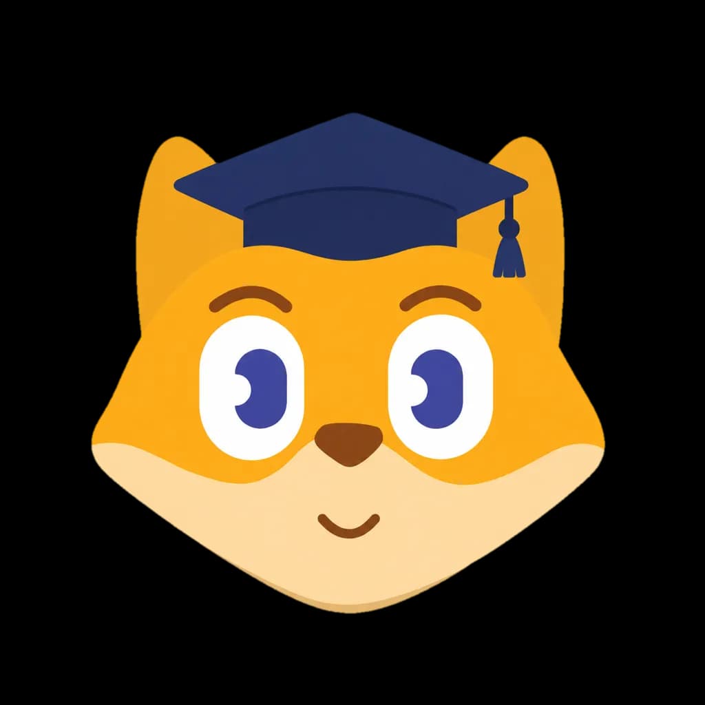 Kres, la mascotte de Kresco, avec un chapeau de diplômé